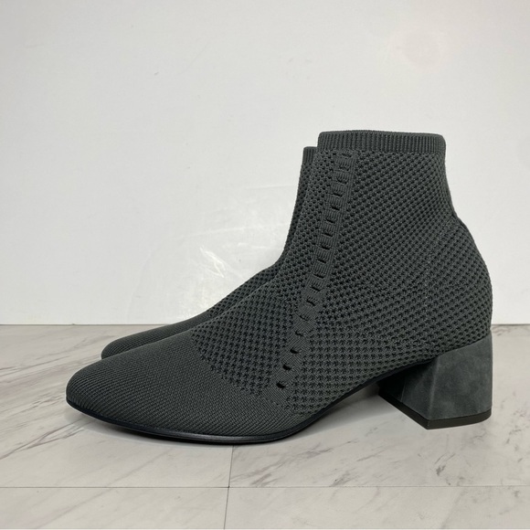 Eileen Fisher Honey Gray Knit Stretch Bootie 8 1/2 - Picture 14 of 14
